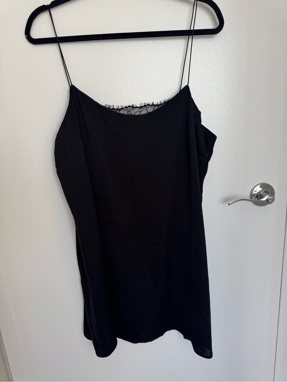 ASOS Black Lace-Trim Spaghetti Strap Camisole